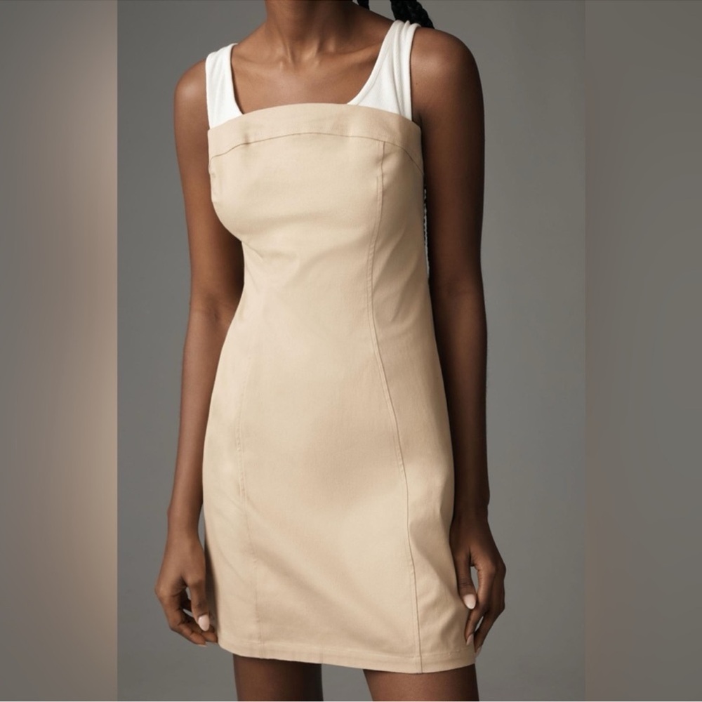Anthropologie Beige Mini Dress - Picture 2 of 6